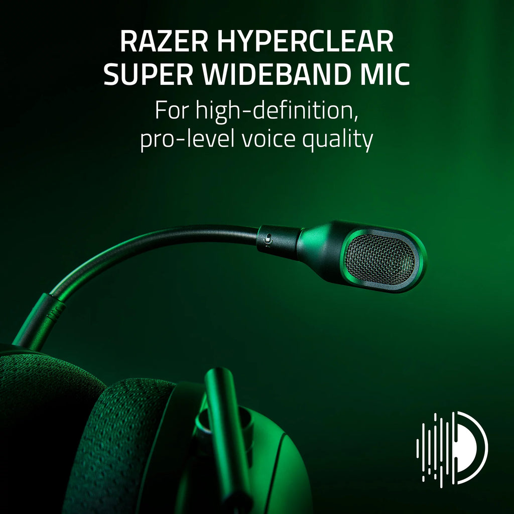 Blackshark V2 Pro Wireless Gaming Headset for PC, 2.4GHz and Bluetooth Connectivity, Hyperspeed Wireless Technology, 70-Hour Battery Life, Lightweight 320g Design, Black
