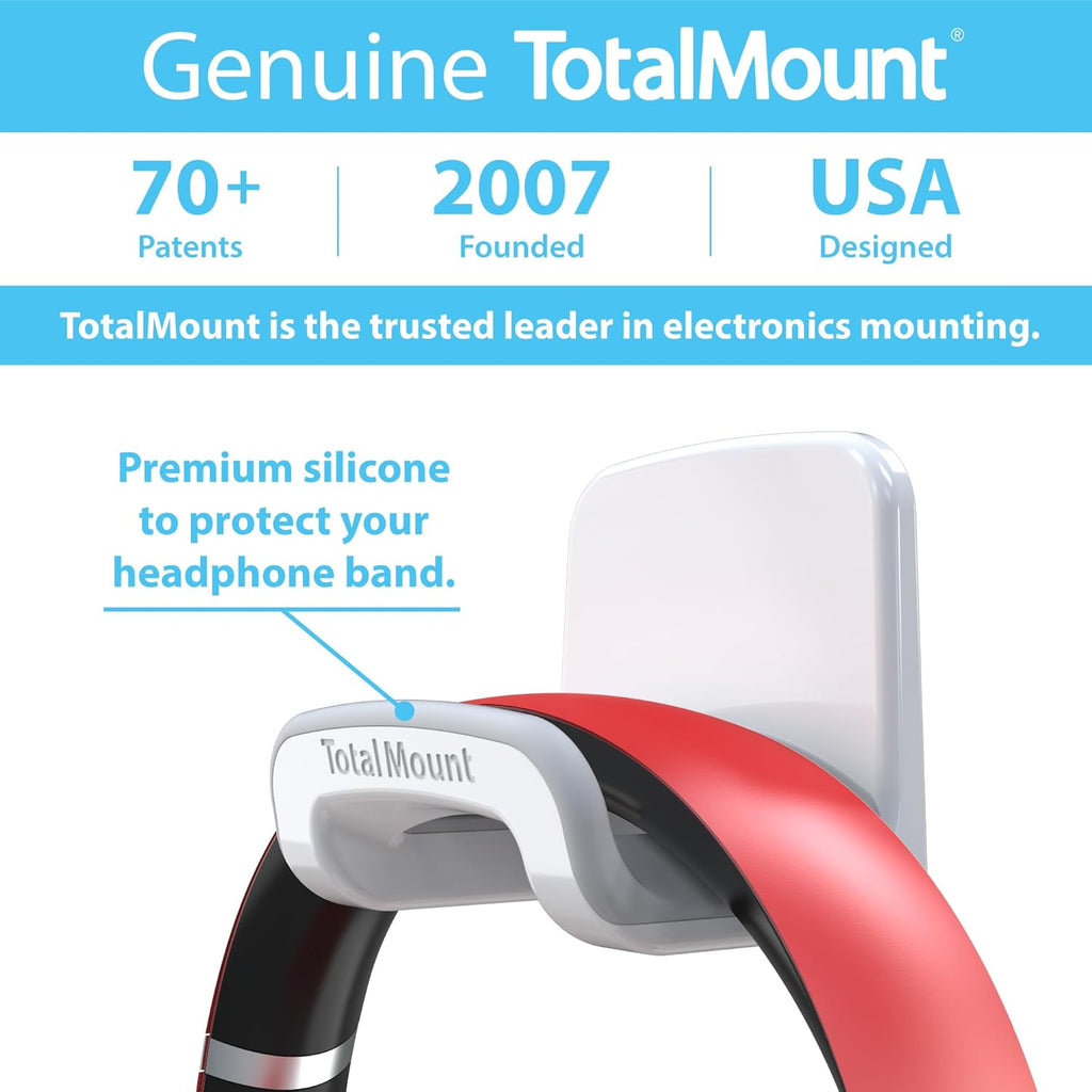 Headphone Holder – Hanger Won’T Damage Your Wall with Screws or Permanent Adhesive (Studio-Grade White – One Pack)