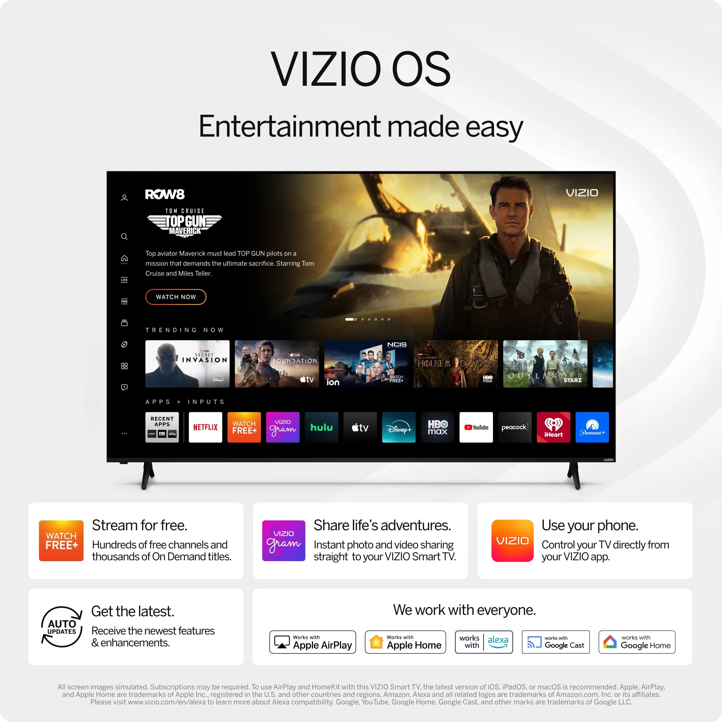 75-Inch 4K UHD LED HDR Smart Television (Model V4K75M-08)