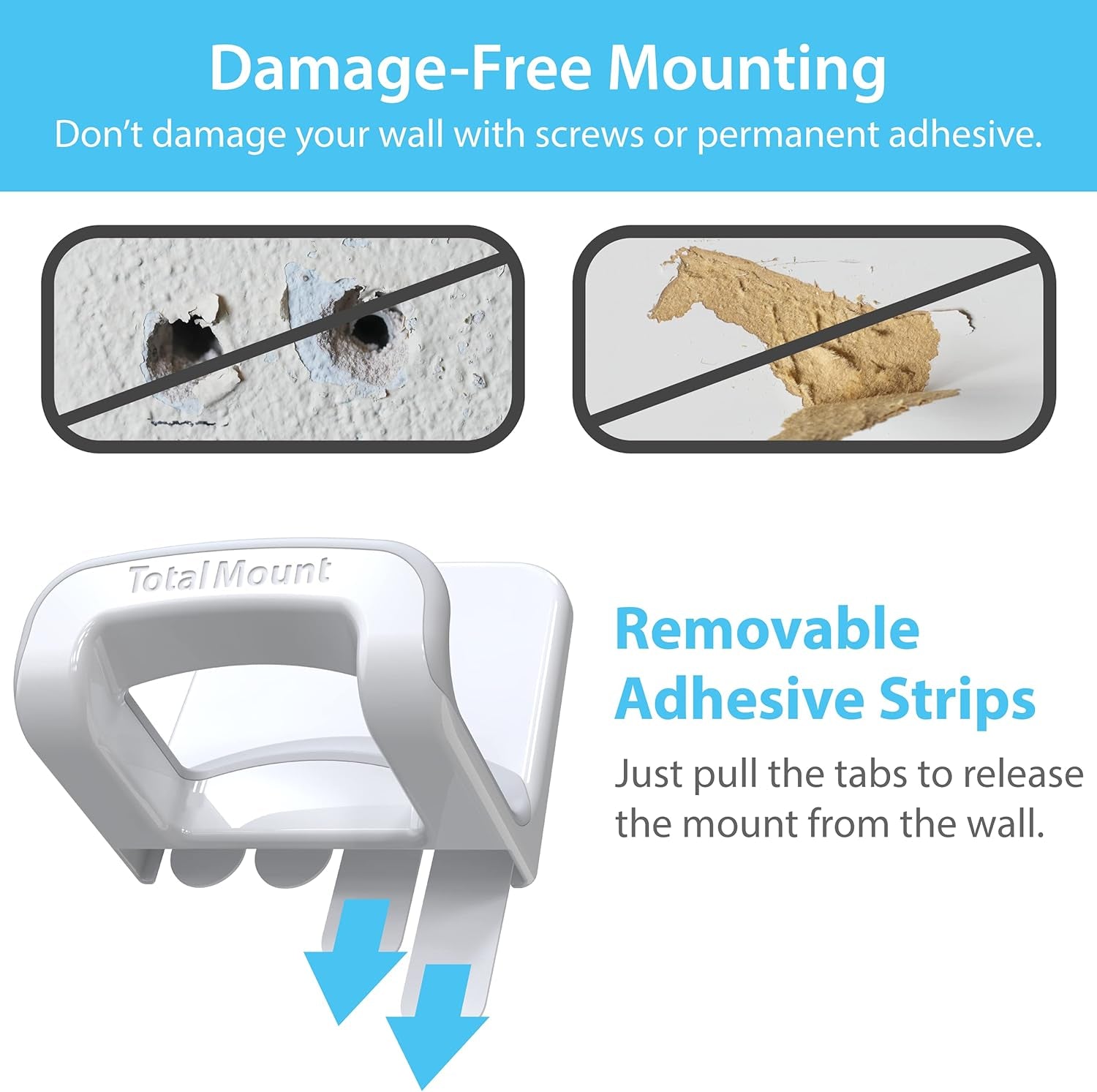 Headphone Holder – Hanger Won’T Damage Your Wall with Screws or Permanent Adhesive (Studio-Grade White – One Pack)
