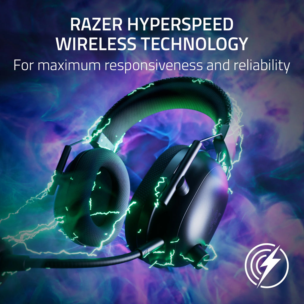 Blackshark V2 Pro Wireless Gaming Headset for PC, 2.4GHz and Bluetooth Connectivity, Hyperspeed Wireless Technology, 70-Hour Battery Life, Lightweight 320g Design, Black